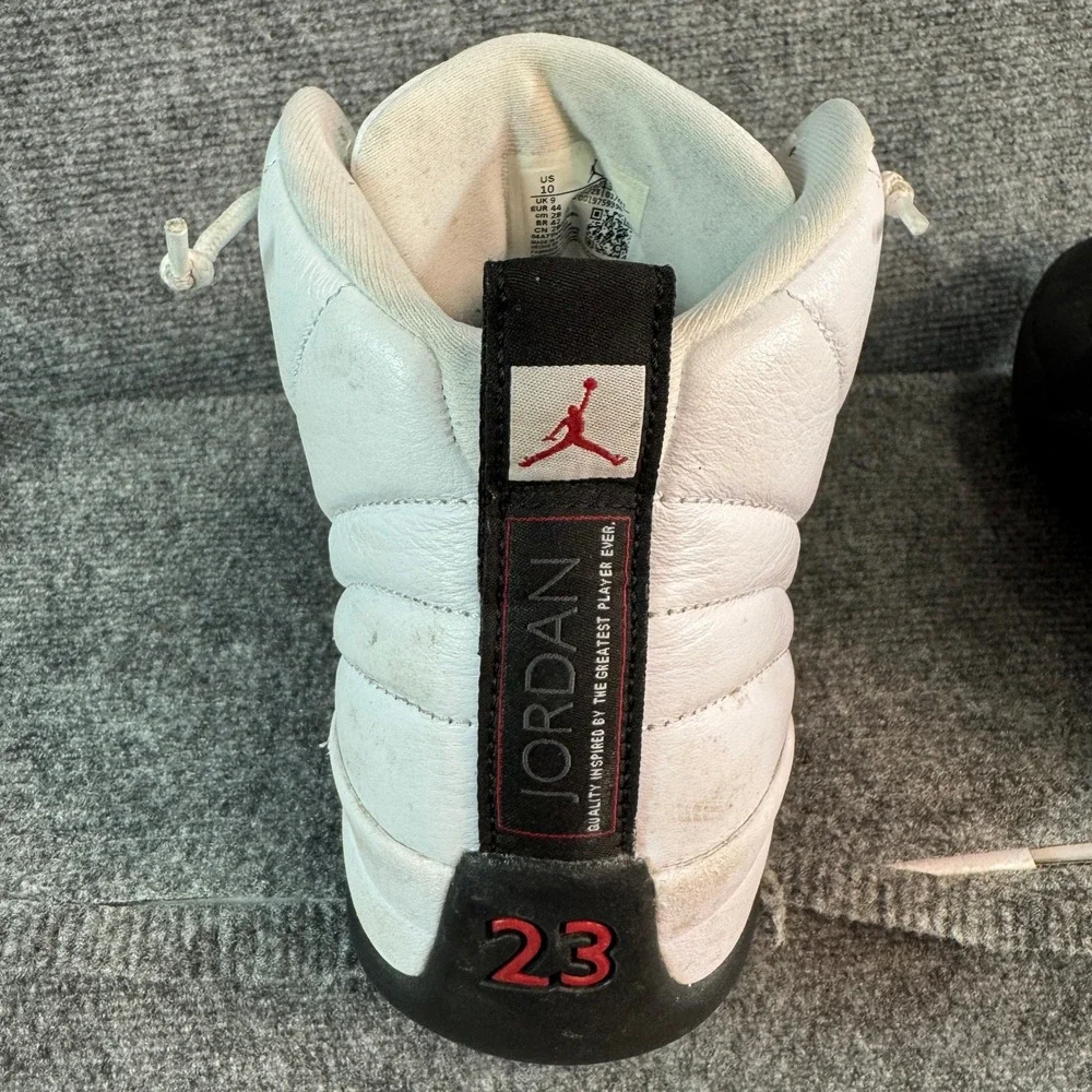 Air Jordan 12 Retro Taxi White Black Red 130690-125 Mens 10 Basketball Shoes